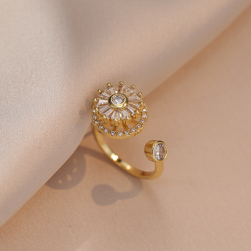 Anillo Flor de los Ciclos Giratoria