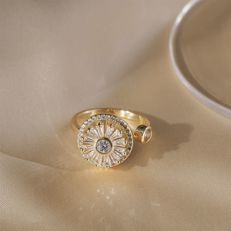 Anillo Flor de los Ciclos Giratoria