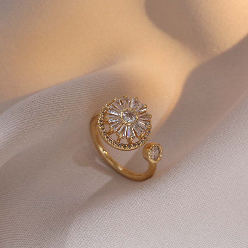 Anillo Flor de los Ciclos Giratoria