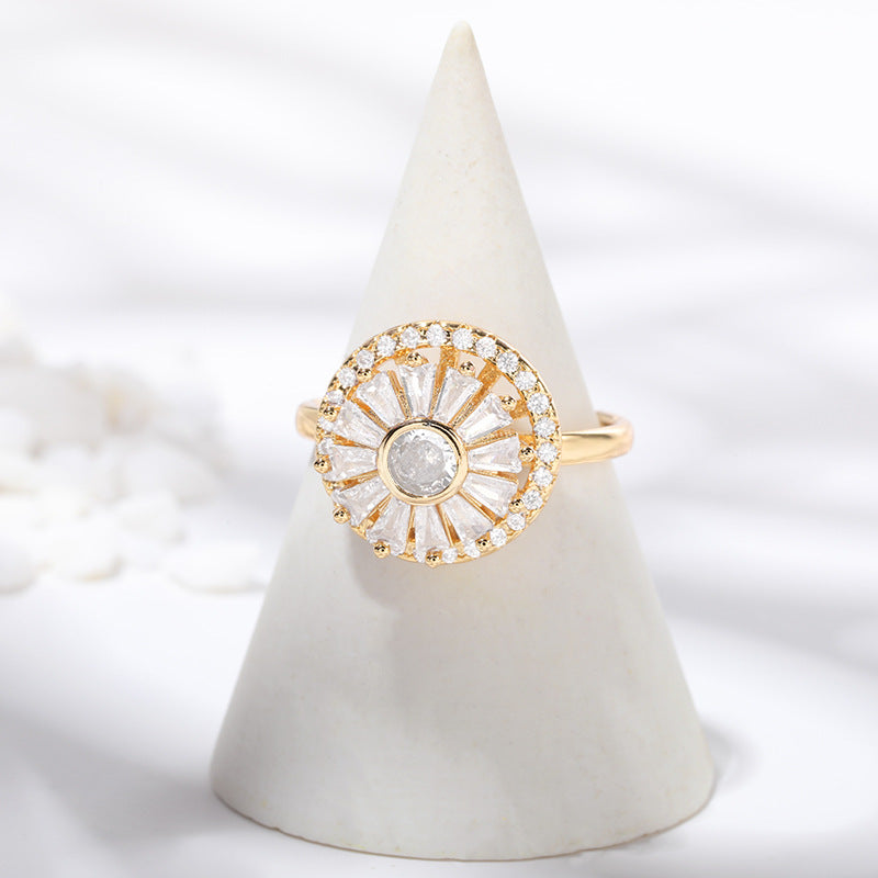 Anillo Flor de los Ciclos Giratoria