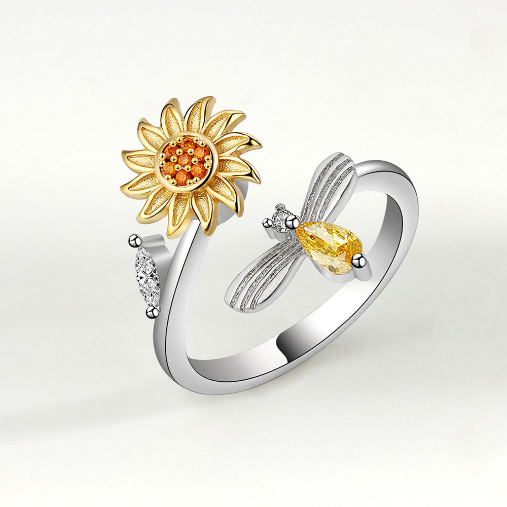 Anillo Girasol Giratorio