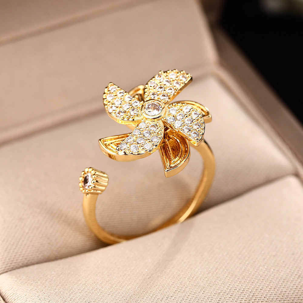 Anillo Molino de Luz Giratorio