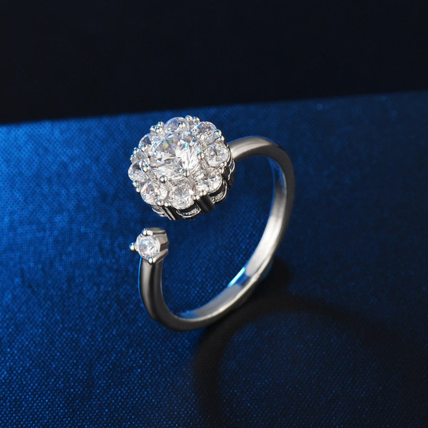Anillo Cristal Giratorio