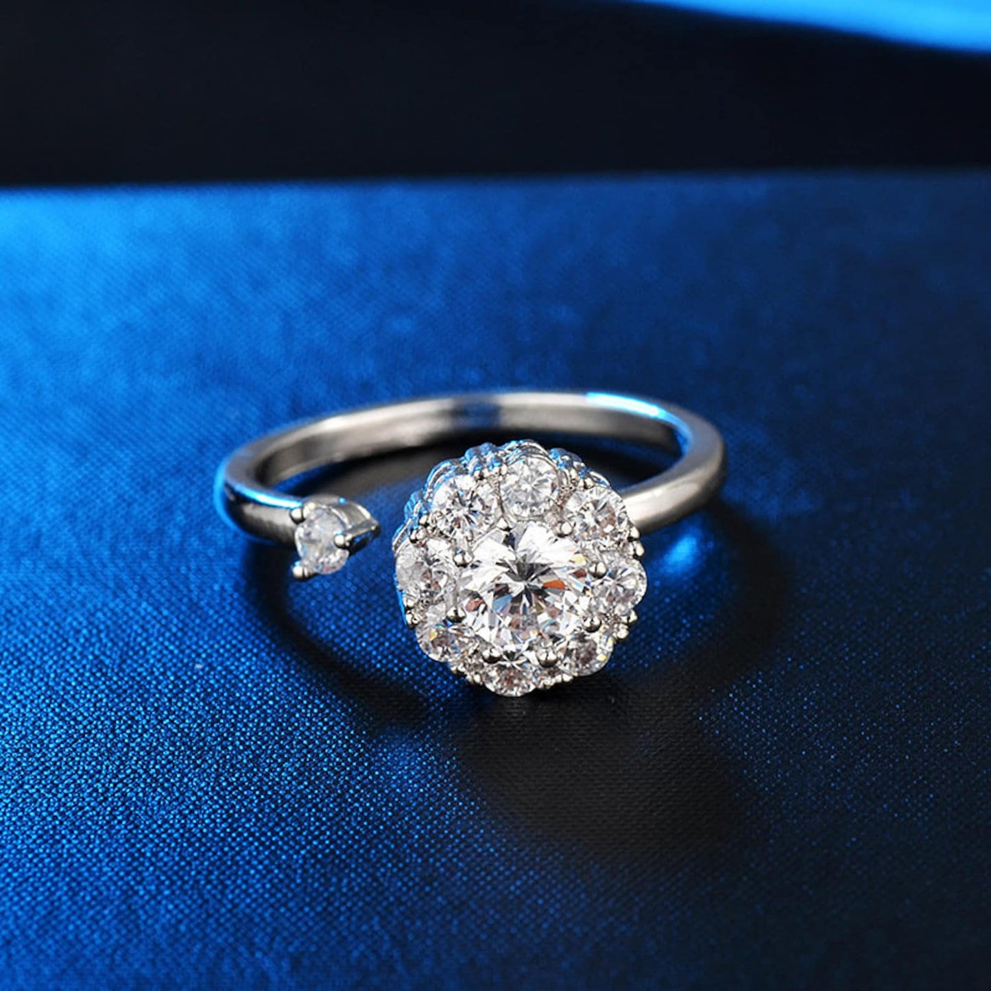 Anillo Cristal Giratorio