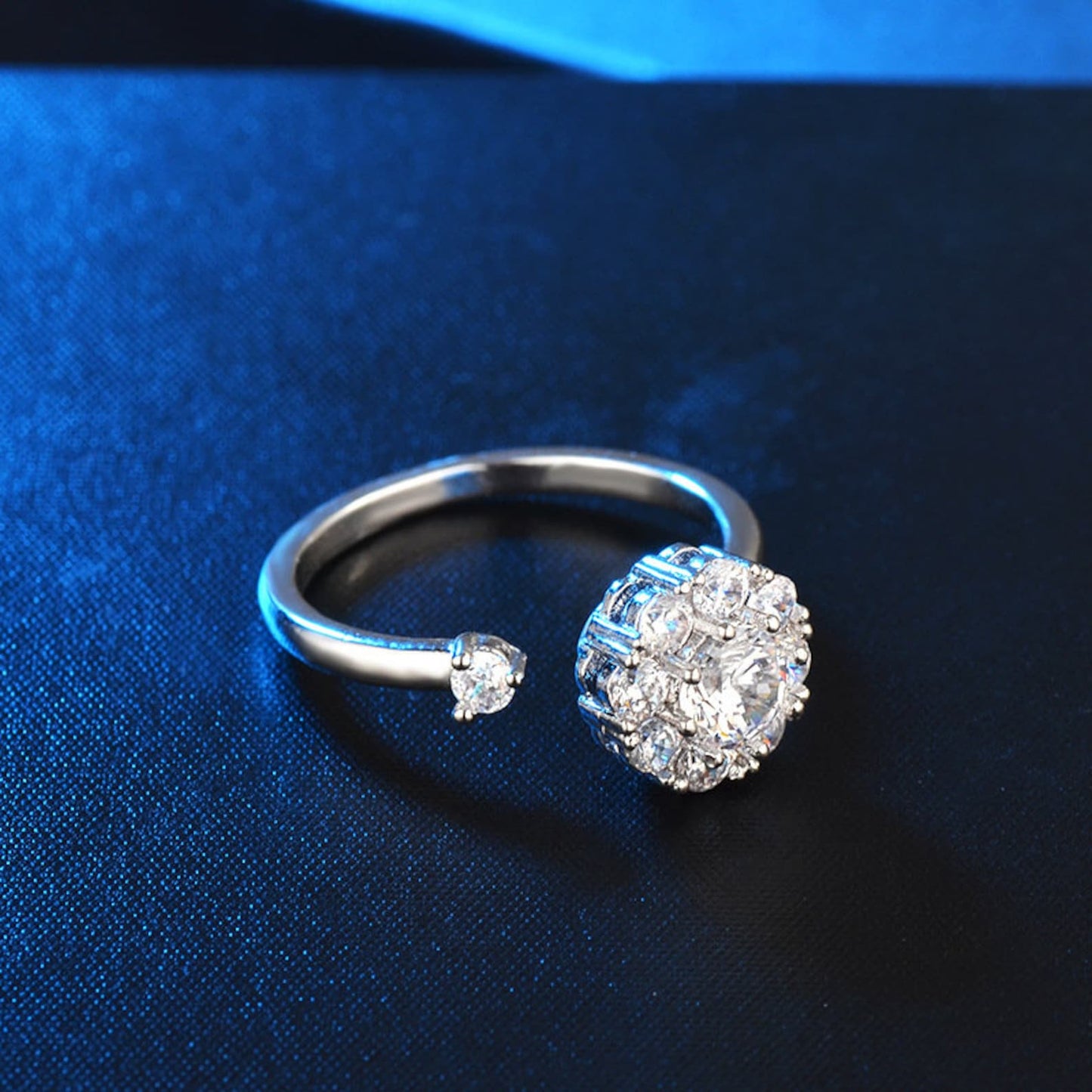 Anillo Cristal Giratorio