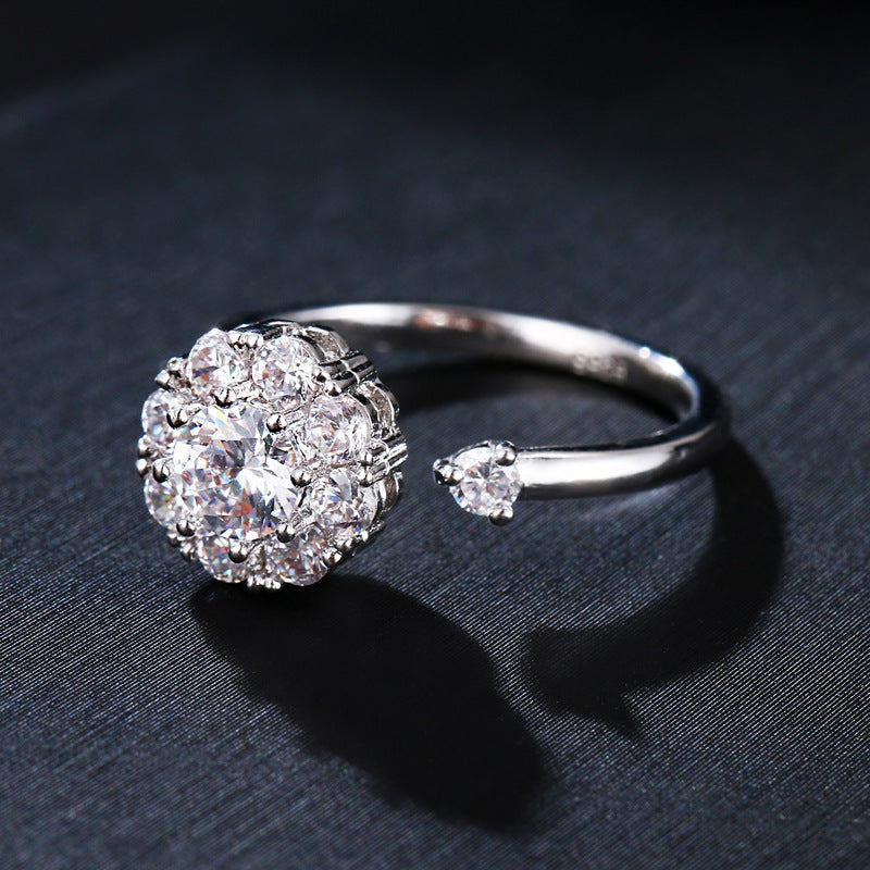 Anillo Cristal Giratorio