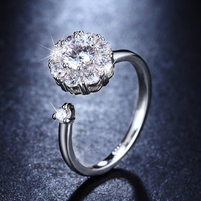 Anillo Cristal Giratorio
