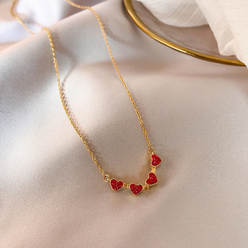 Collar Corazones del Atardecer