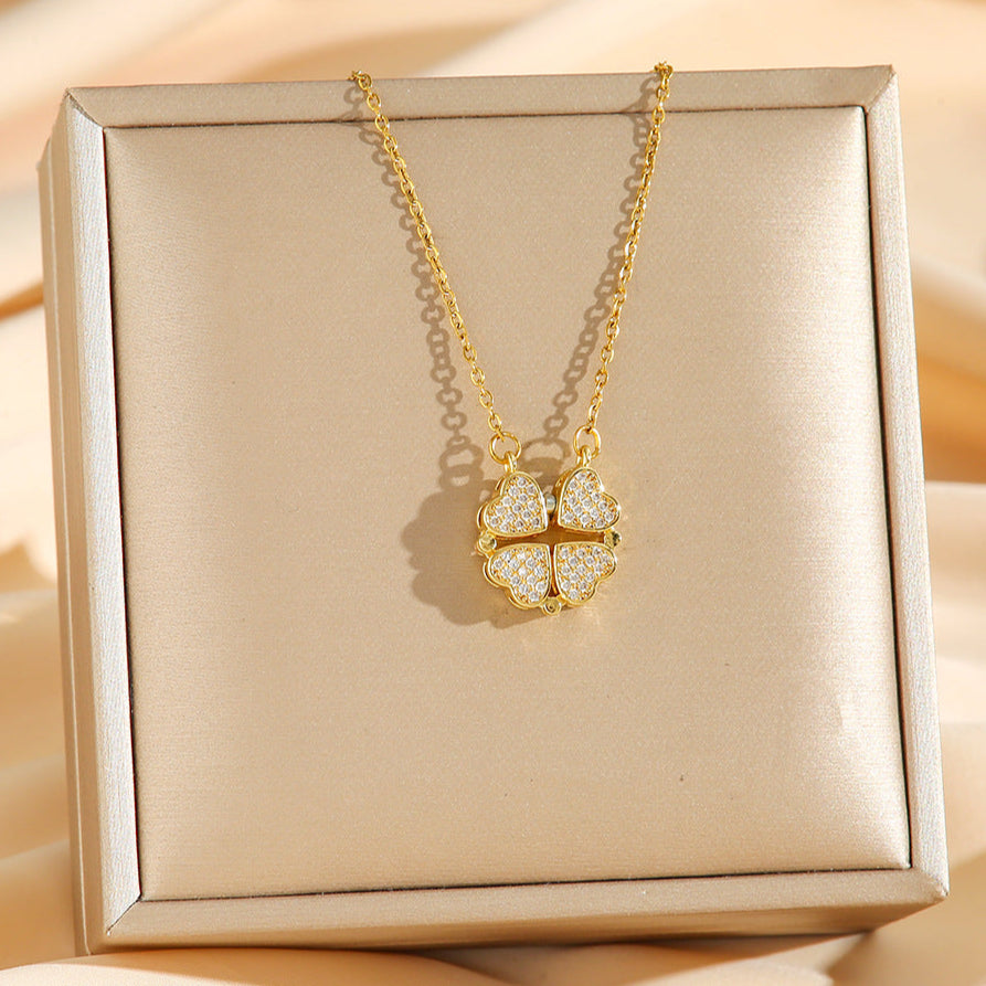 Collar Corazones en Flor