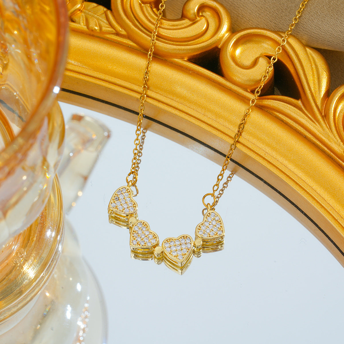 Collar Corazones en Flor