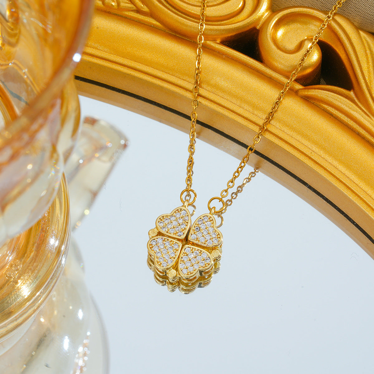 Collar Corazones en Flor