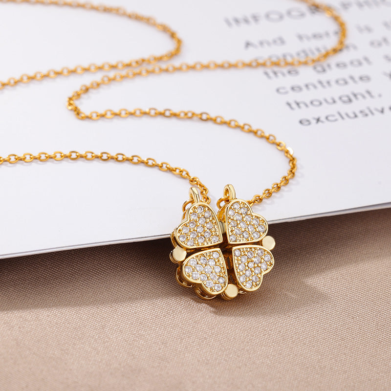 Collar Corazones en Flor