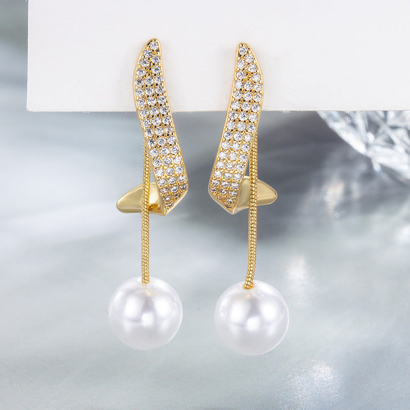 Aros Perla Brillante