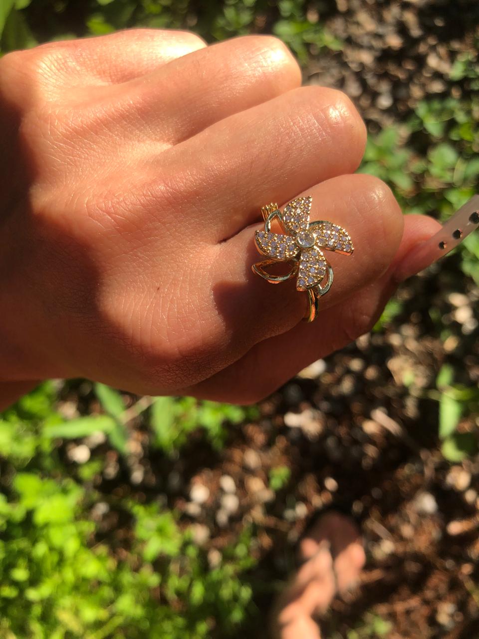 Anillo Molino de Luz Giratorio