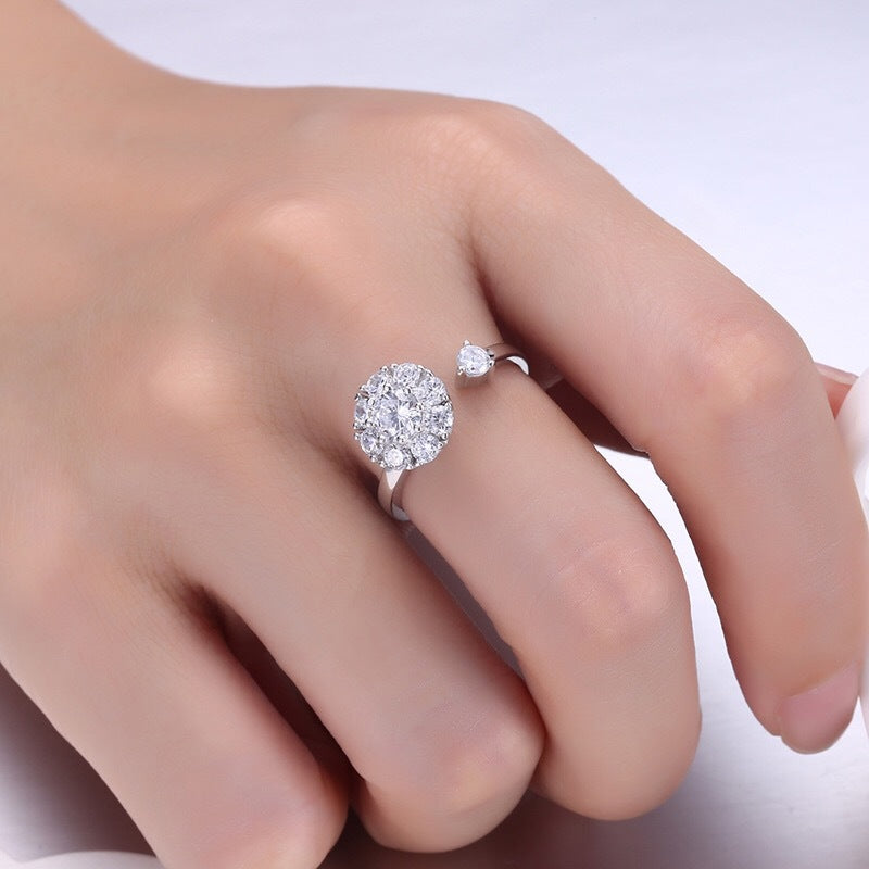 Anillo Cristal Giratorio