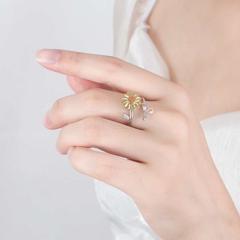 Anillo Girasol Giratorio