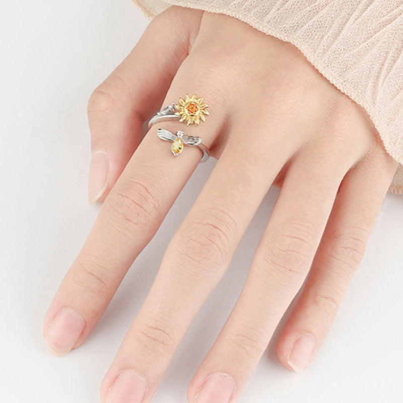 Anillo Girasol Giratorio