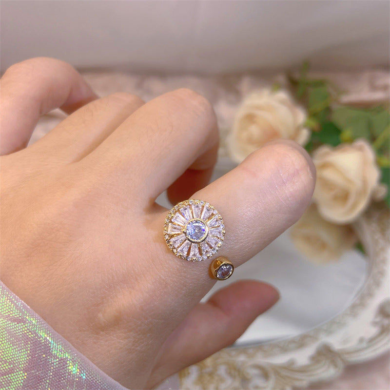 Anillo Flor de los Ciclos Giratoria