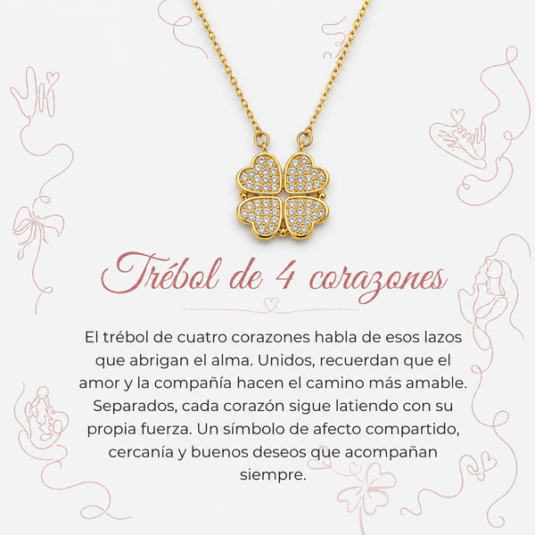 Collar Corazones en Flor