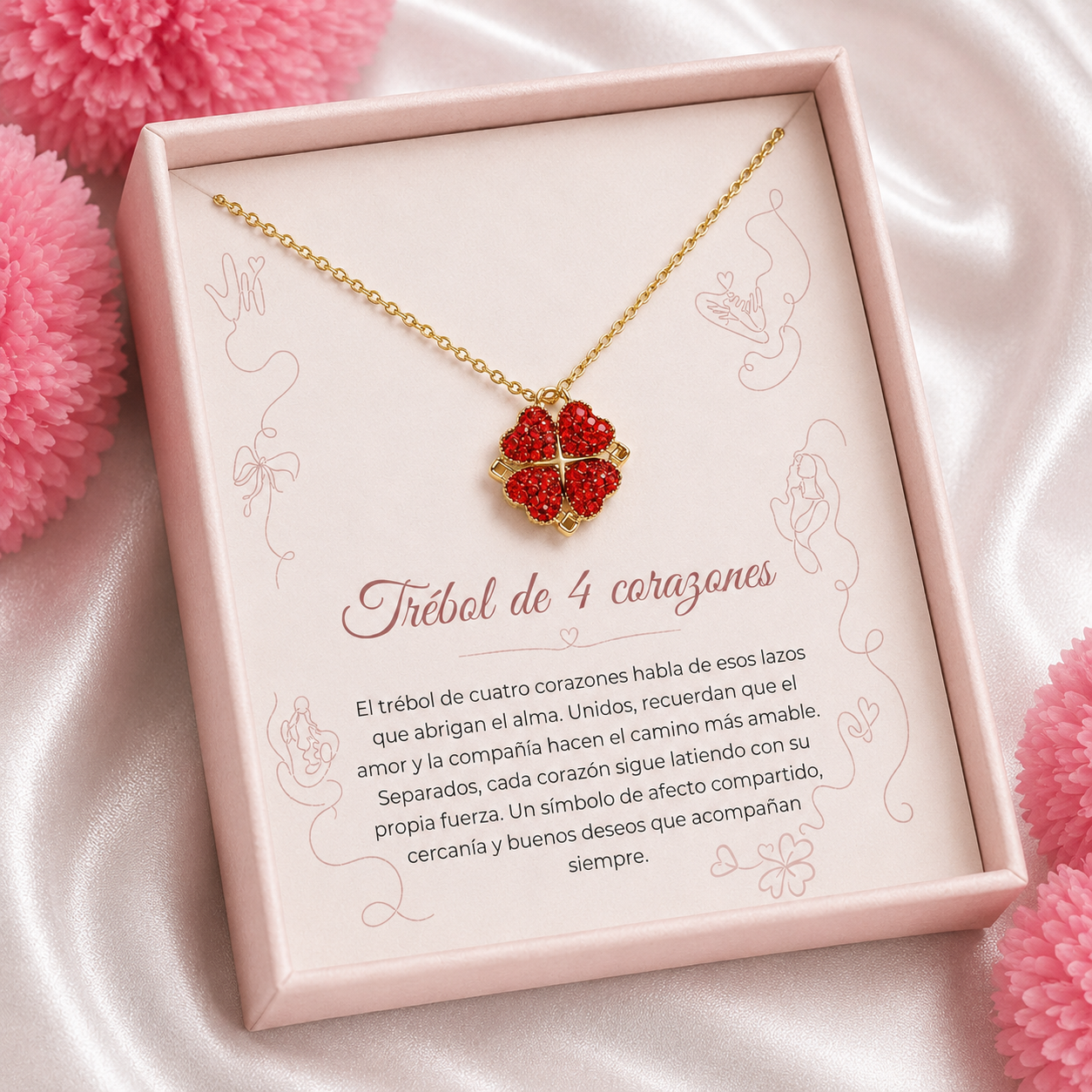Collar Corazones del Atardecer