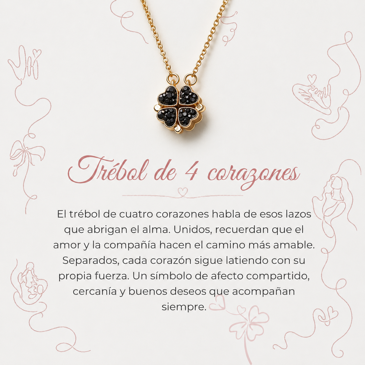 Collar Corazones del Atardecer