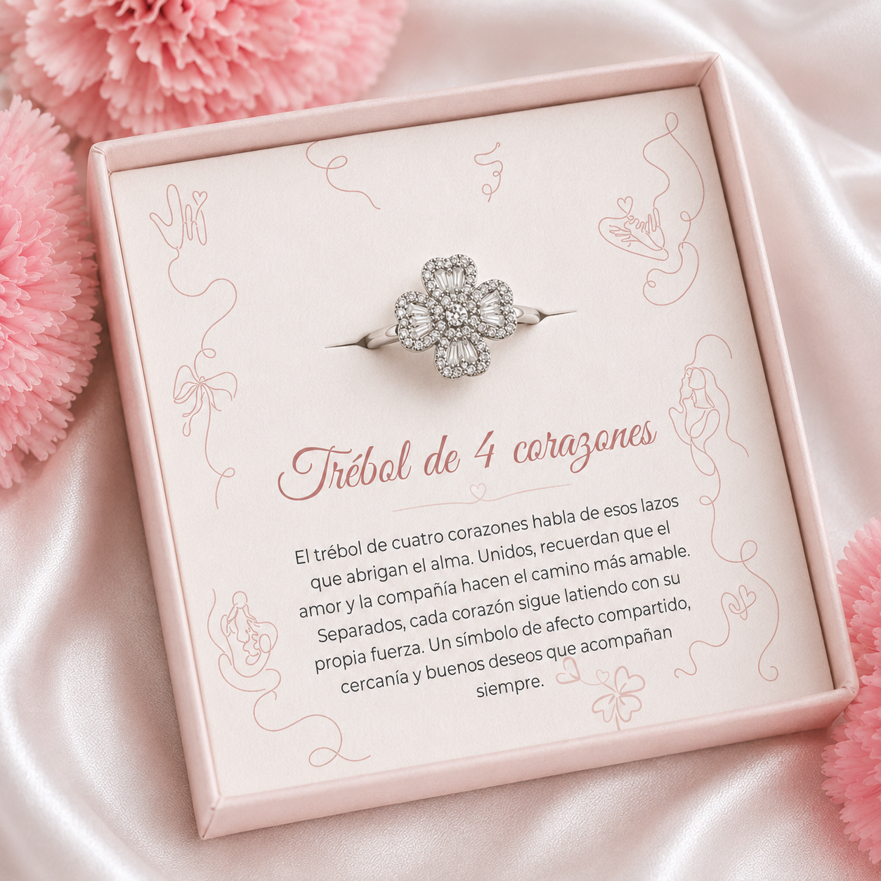 Anillo Trébol de la Fortuna Giratorio