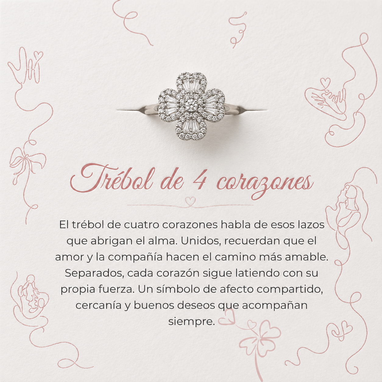 Anillo Trébol de la Fortuna Giratorio