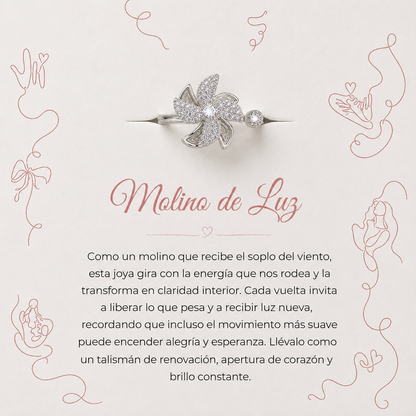 Anillo Molino de Luz Giratorio