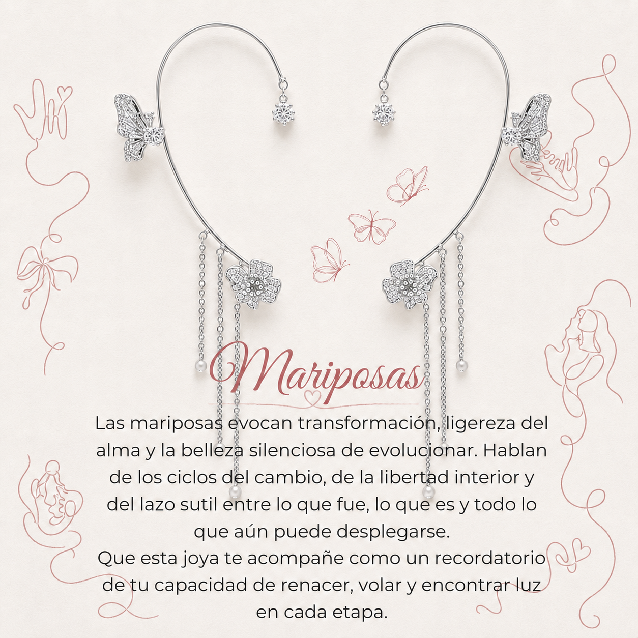 Aros Mariposa Floral