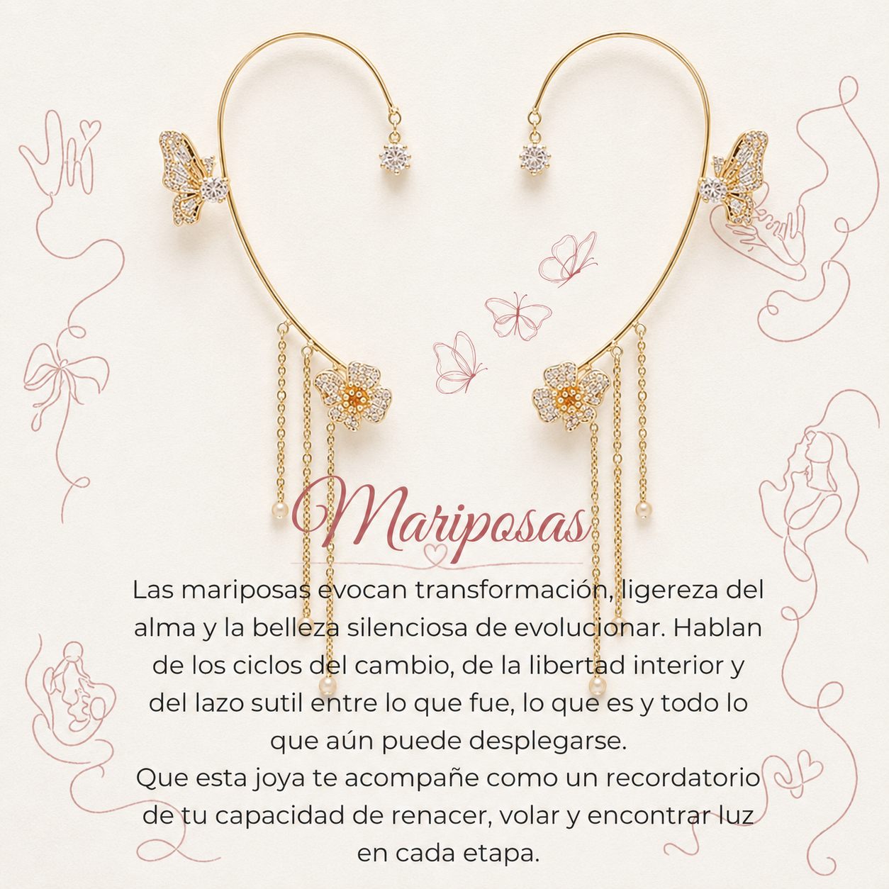 Aros Mariposa Floral
