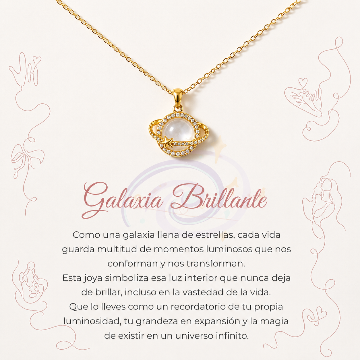 Collar Galaxia Brillante
