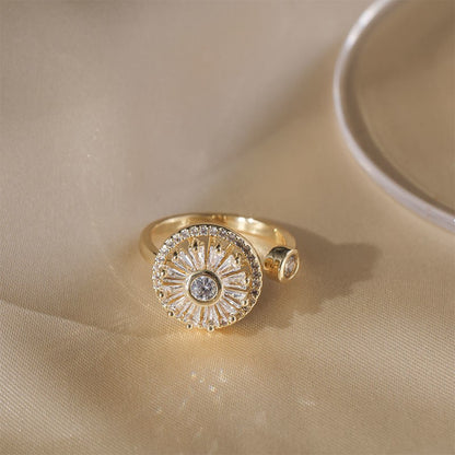 Anillo Flor de los Ciclos Giratoria