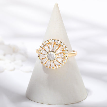 Anillo Flor de los Ciclos Giratoria