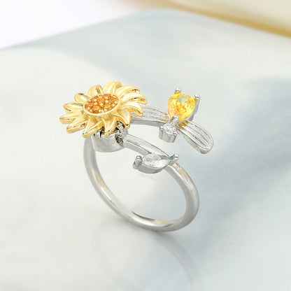 Anillo Girasol Giratorio