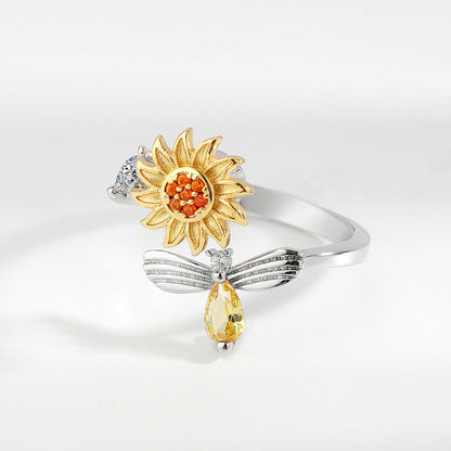 Anillo Girasol Giratorio