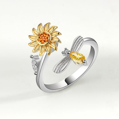 Anillo Girasol Giratorio