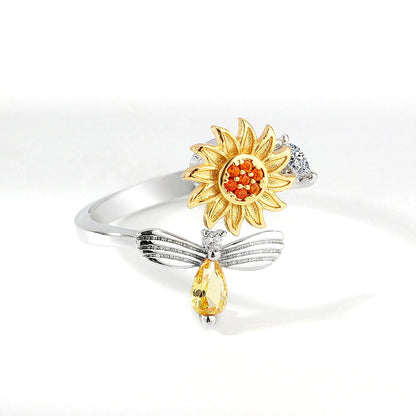 Anillo Girasol Giratorio