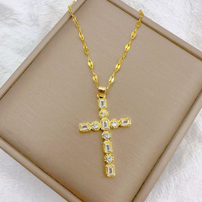 Collar Cruz Brillante