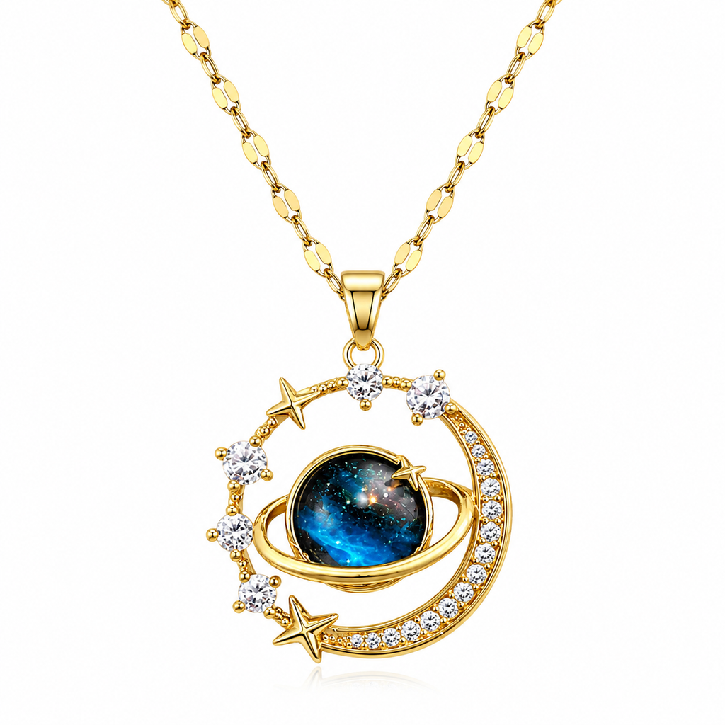 Collar Anillos de Saturno