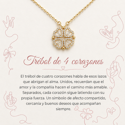 Collar Trébol de Corazones