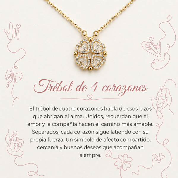 Collar Trébol de Corazones
