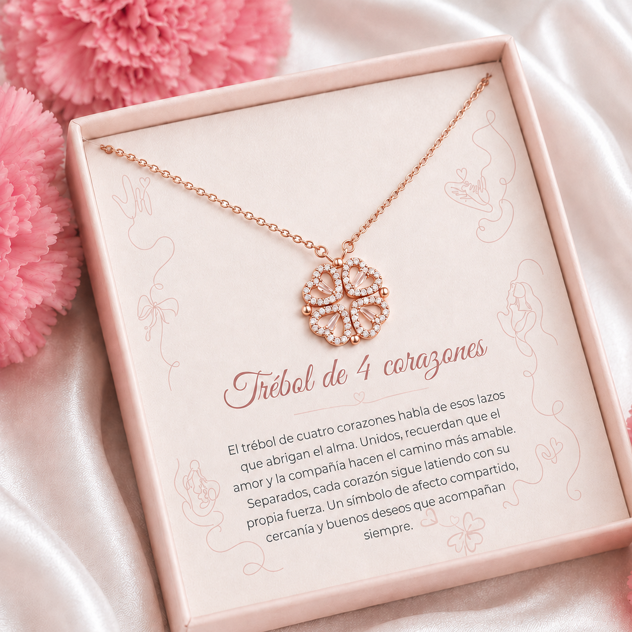 Collar Trébol de Corazones