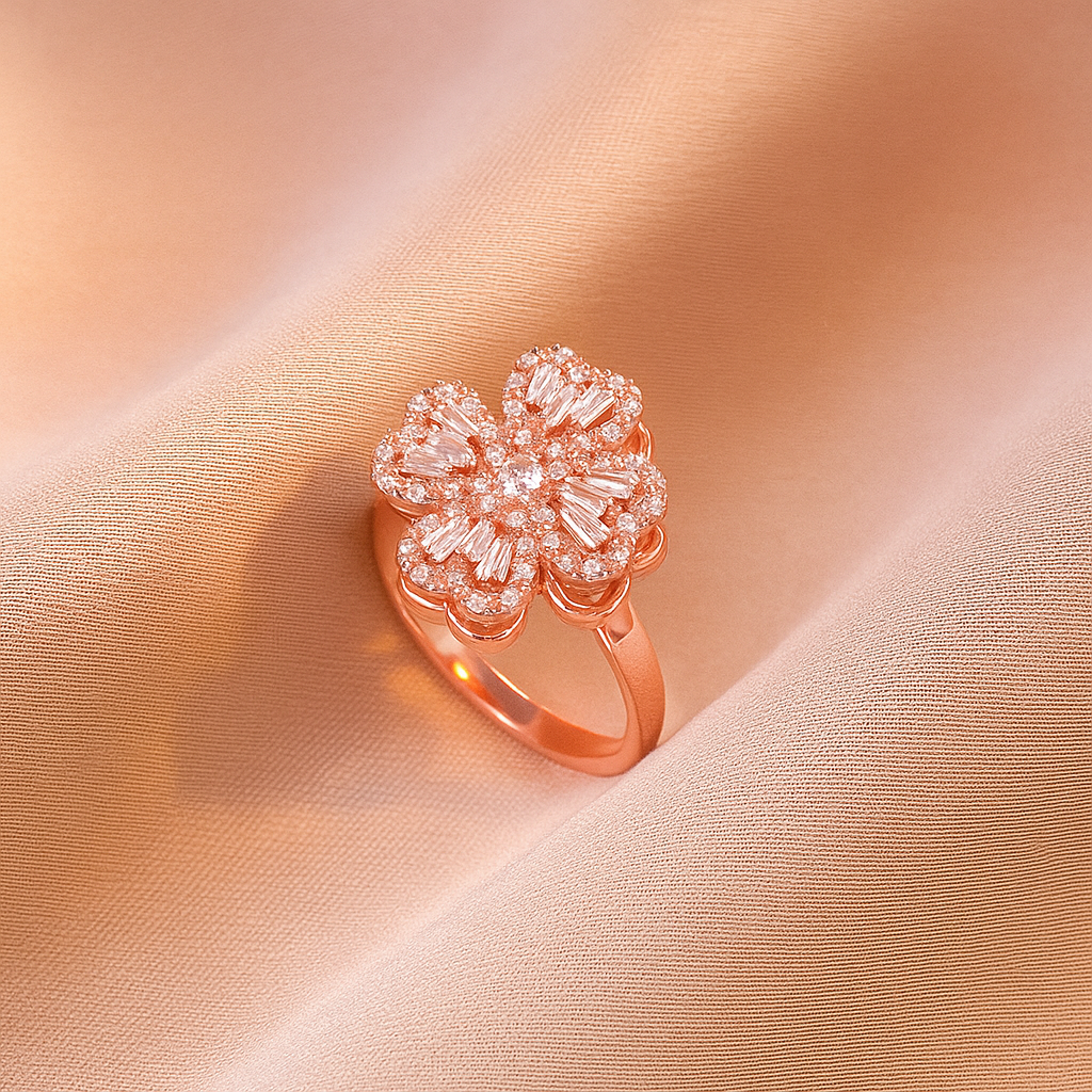 Anillo Trébol de la Fortuna Giratorio