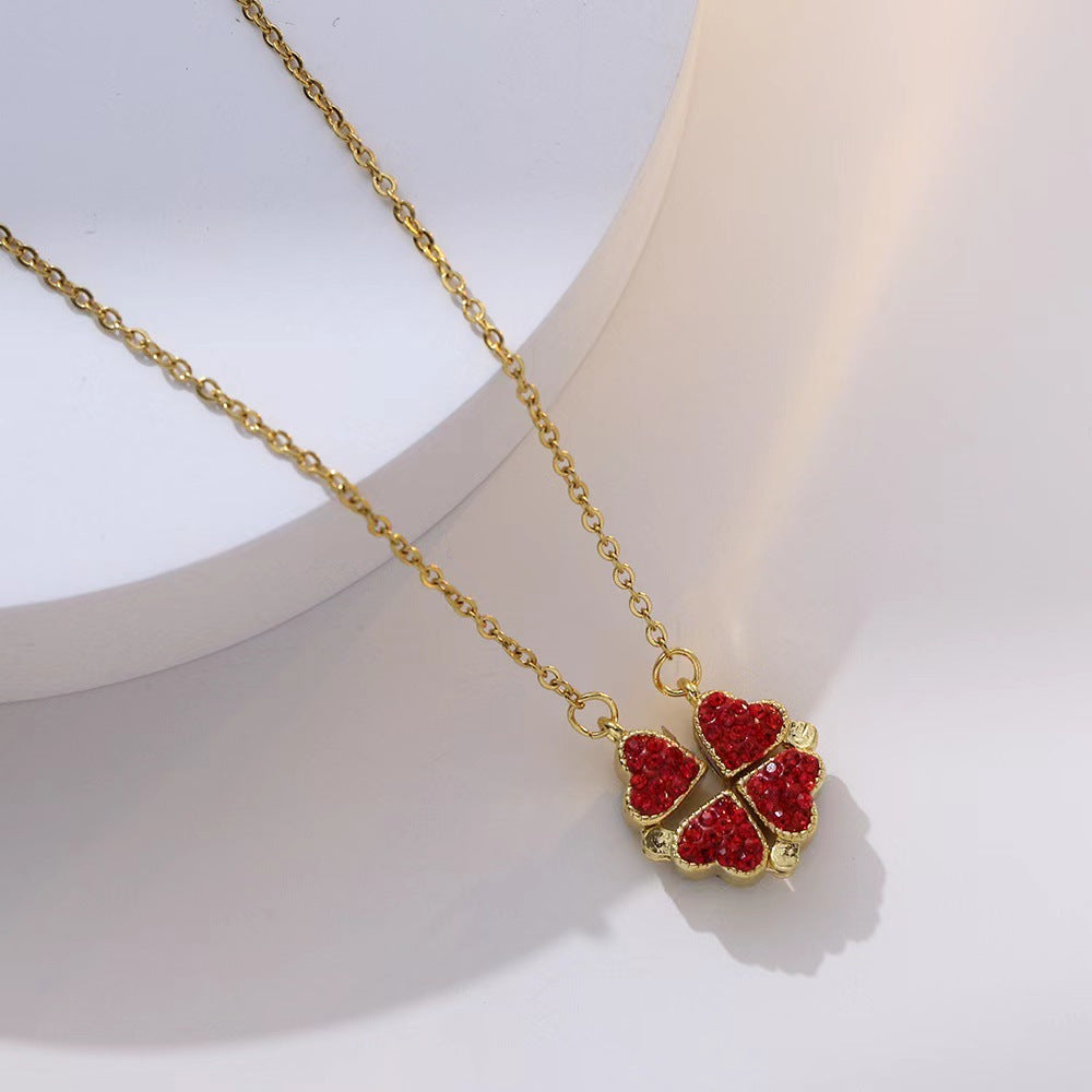Collar Corazones del Atardecer