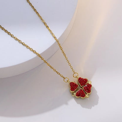 Collar Corazones del Atardecer
