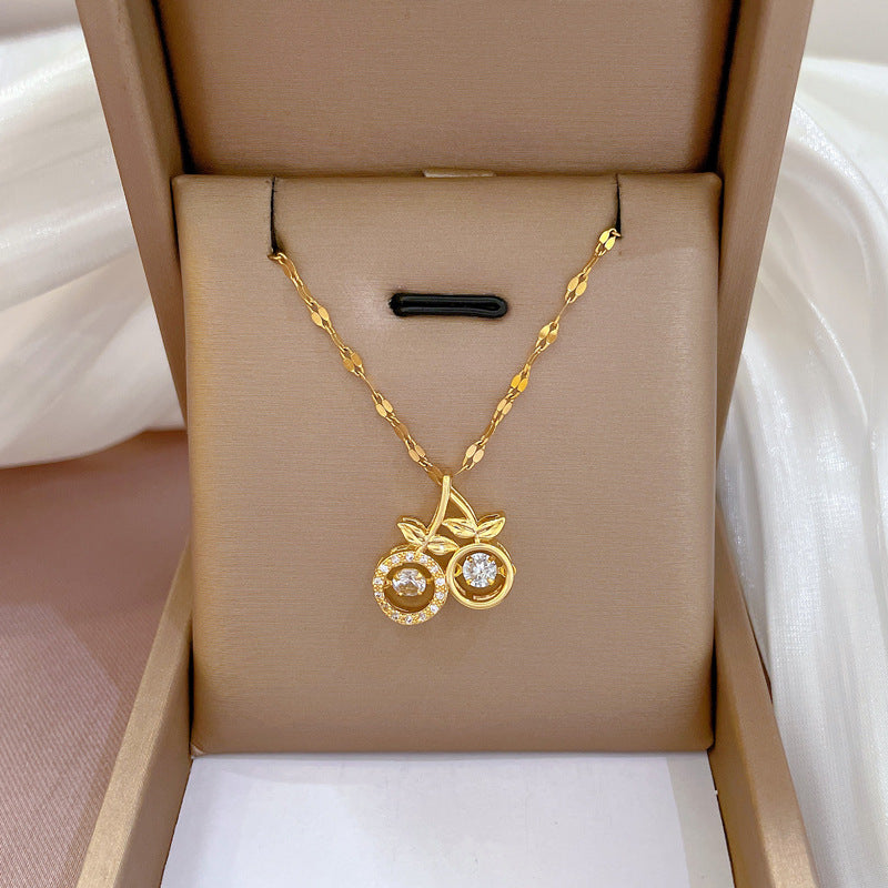 Collar Cerezas Brillantes