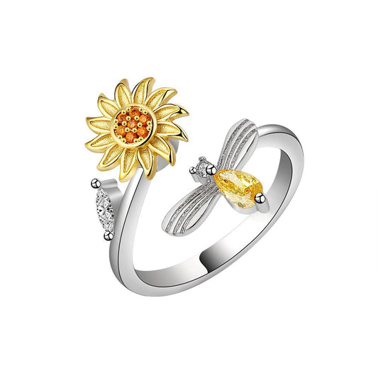 Anillo Girasol Giratorio