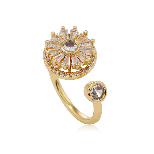 Anillo Flor de los Ciclos Giratoria