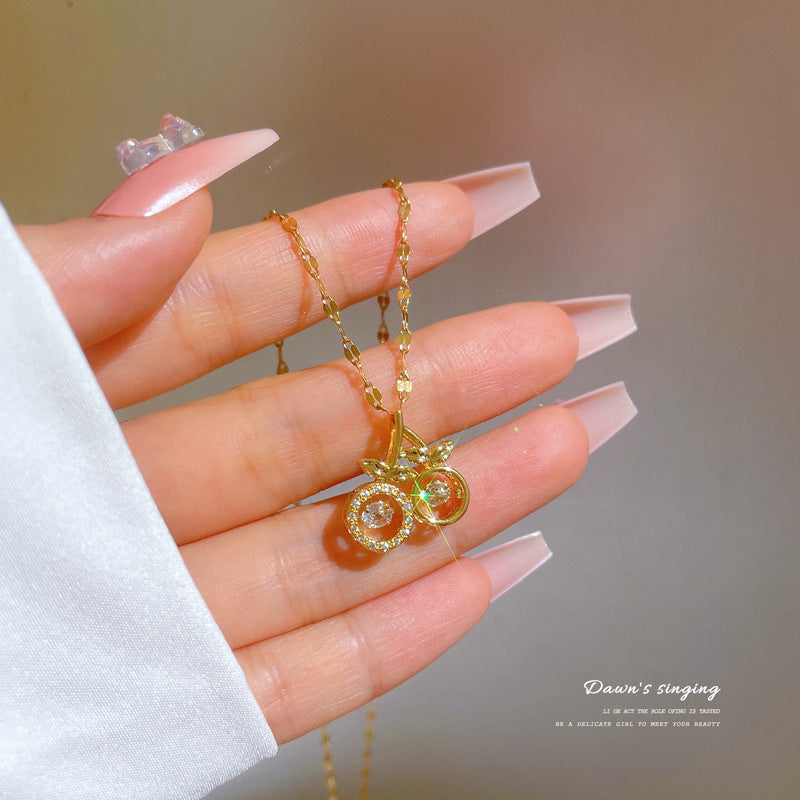 Collar Cerezas Brillantes