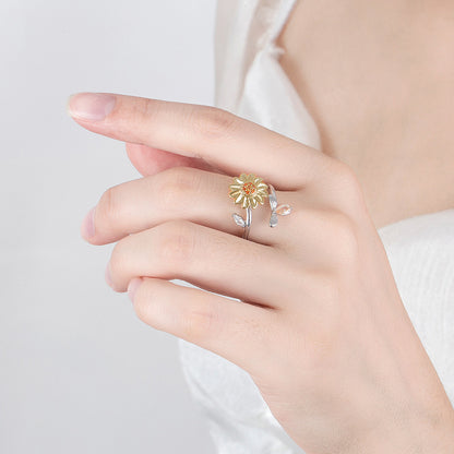 Anillo Girasol Giratorio